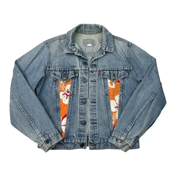 Levis Vintage 1970s Denim Trucker Jacket Type 3 III Reworked Adult XS - Picture 1 of 9